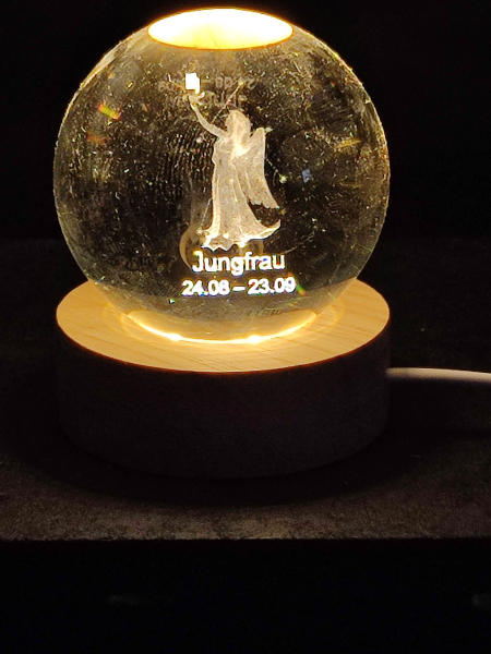 Sternzeichen Hologrammkugel - Jungfrau